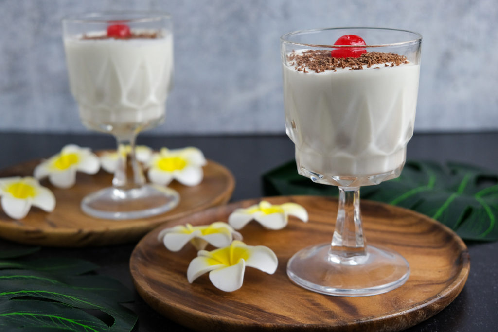 easy coconut pudding made with pantry items