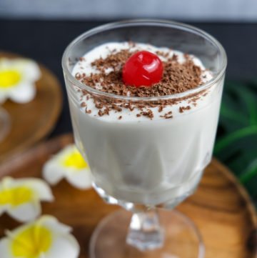 easy coconut pudding made with pantry items