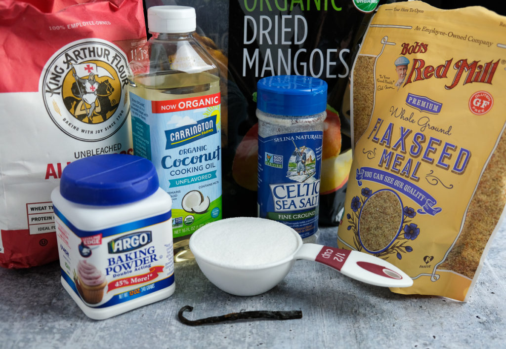 vegan pantry dried mango bread ingredients