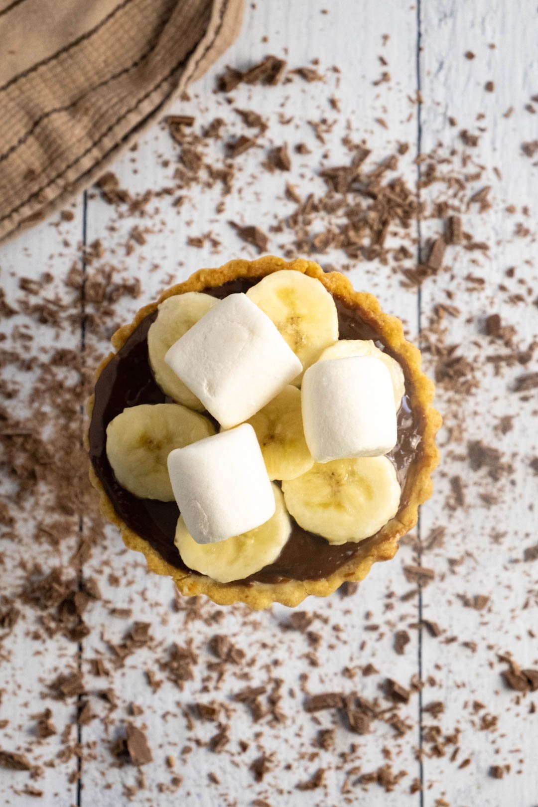 s'mores banana cream tarts