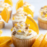 pineapple orange cupcakes with cream cheese frosting