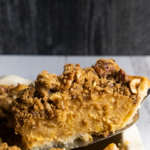 sweet potato pie with gingerbread nut crumble