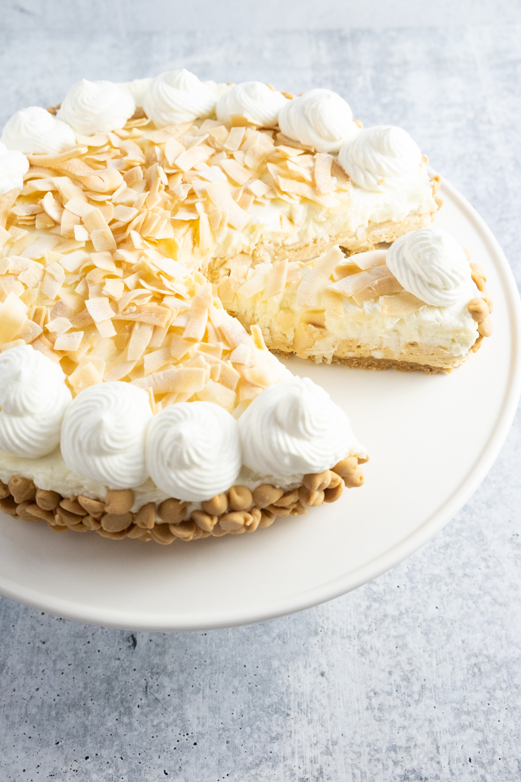 No-Bake Peanut Butter Coconut Cheesecake