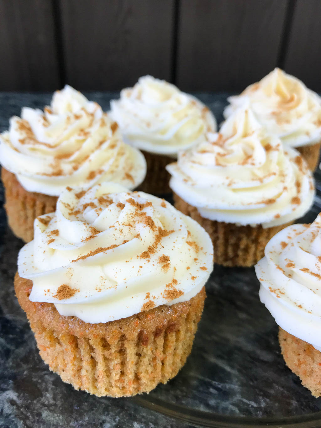 fluffy carrot cake cupcakes with cream cheese frosting